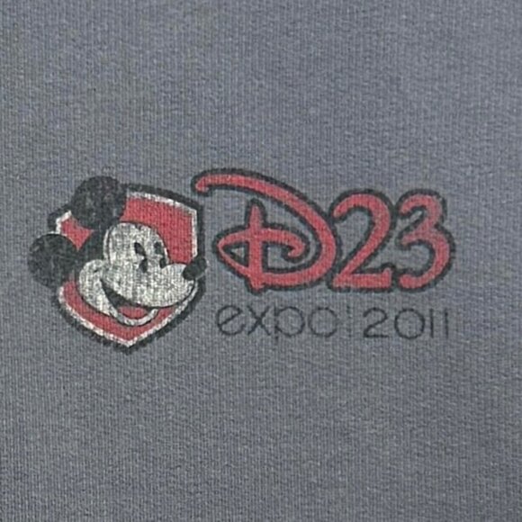 Disney D23 Expo 2011 1st Year Expo Logo Zippered Hoodie Unisex L Gray - Picture 2 of 10